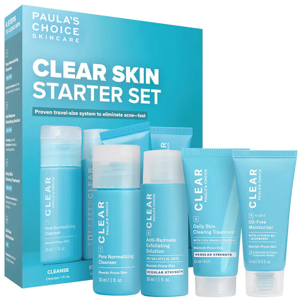 Mini CLEAR Skin Starter Set with Salicylic Acid and Benzoyl Peroxide