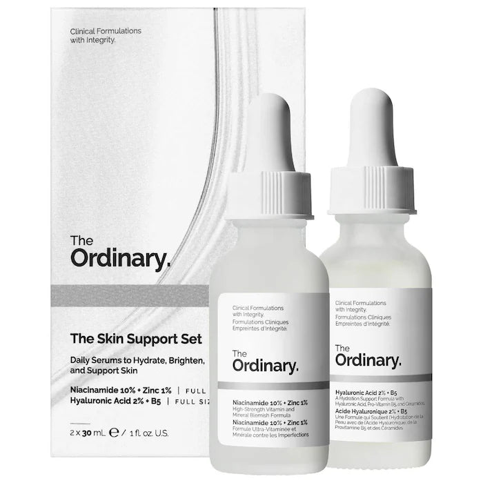 The Skin Support Set with Niacinamide + Hyaluronic Acid