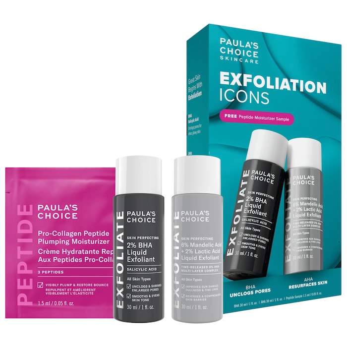 Exfoliation Icons Kit for clear, brighter looking skin