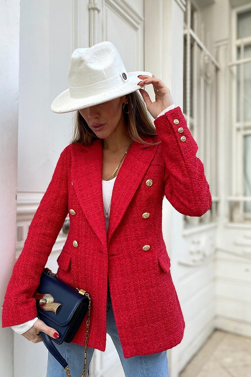 Red Tweed Blazer