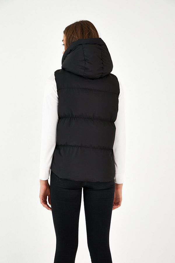 Black Hooded Vest