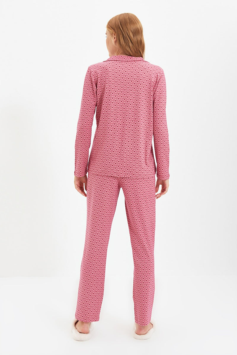 Patterned Knitted Pajamas Set