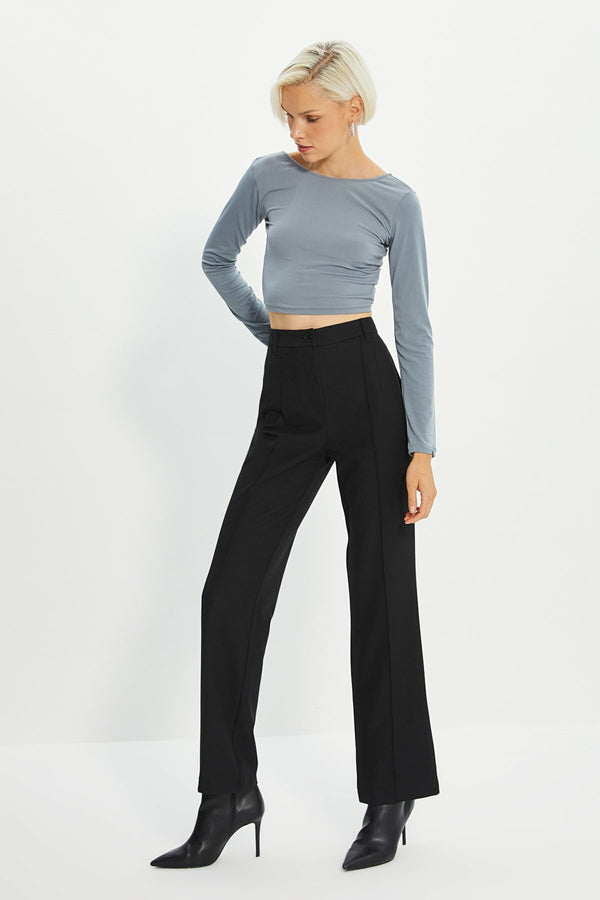 Black High Waist Trousers