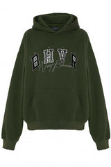 Oversized Green Hoodie Sweatshirt