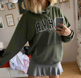 Oversized Green Hoodie Sweatshirt