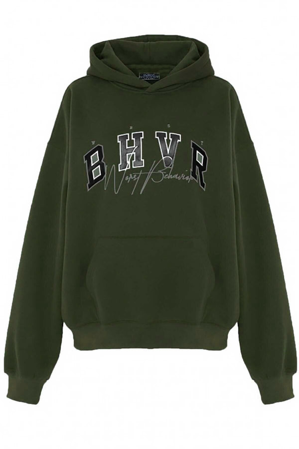 Oversized Green Hoodie Sweatshirt