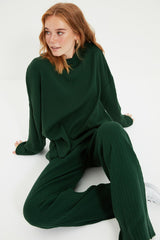 Green Knitted Knitwear Set