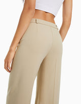 Wide leg tailored trousers