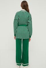 Green Crowbar Belted Knitwear Co ord Set