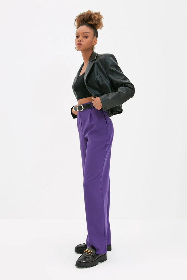 Purple Wide Leg Trouser