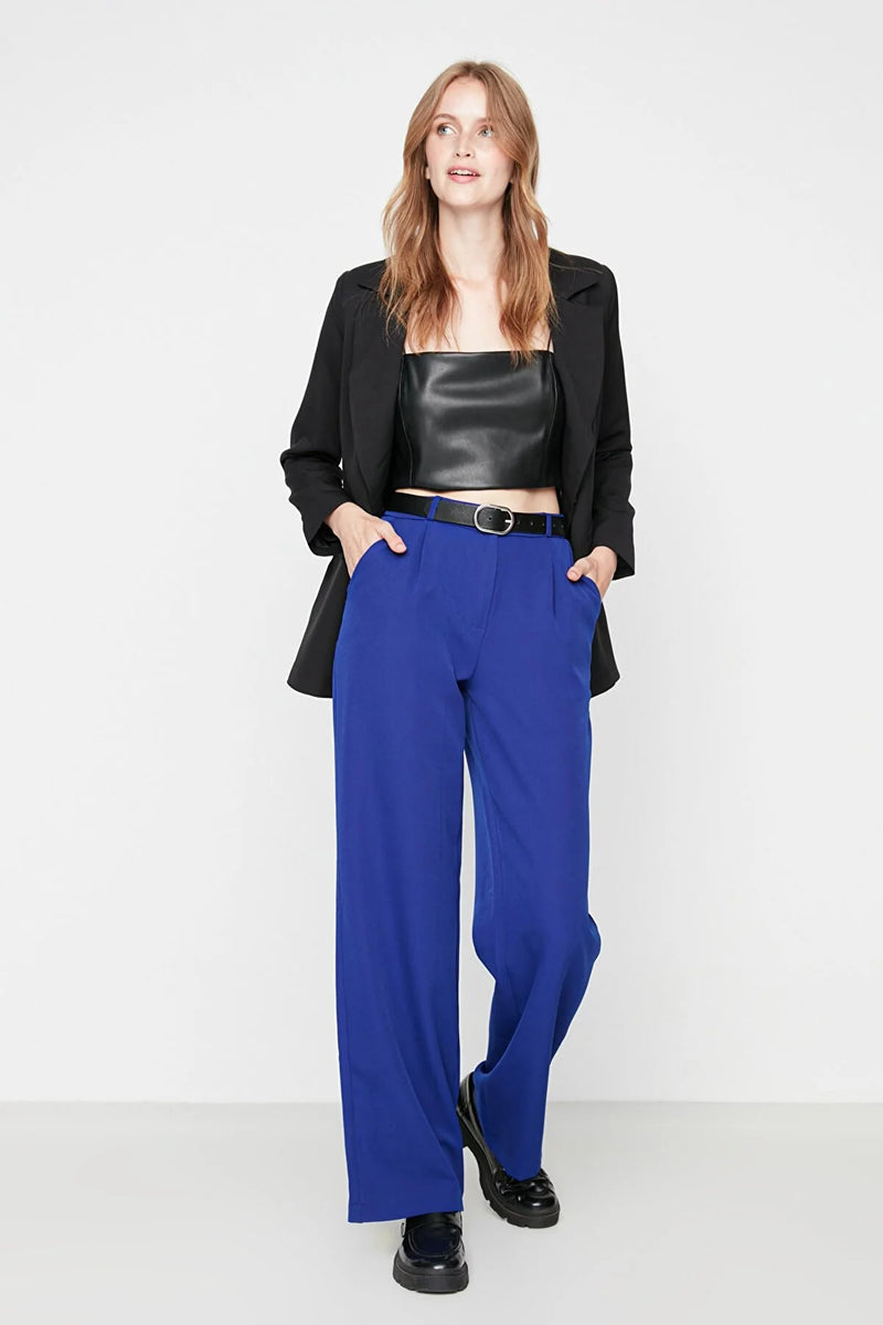 Royal blue Wide Leg Trouser