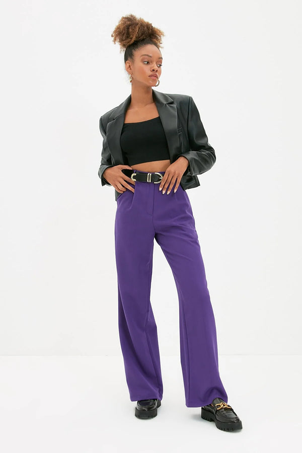 Purple Wide Leg Trouser