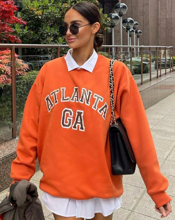 Oversized Orange Sweatshirt