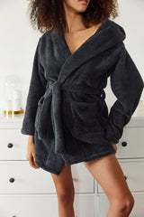 Double Pocket Hooded Robe