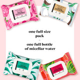 Cleansing + Exfoliating Wipes - Rose