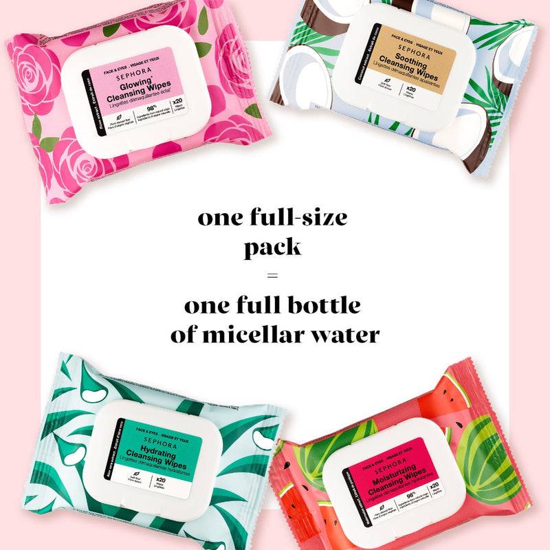 Cleansing + Exfoliating Wipes - Rose